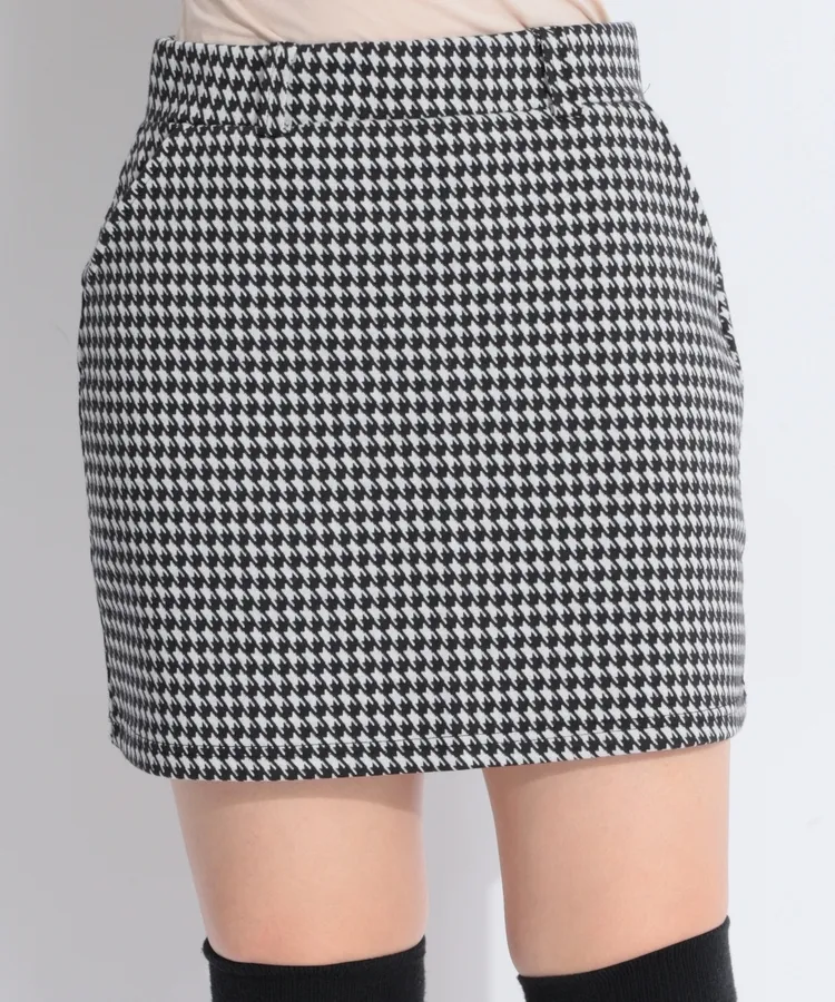 パーリーゲイツ PG 【透湿保温】チェック柄バックプリーツスカート