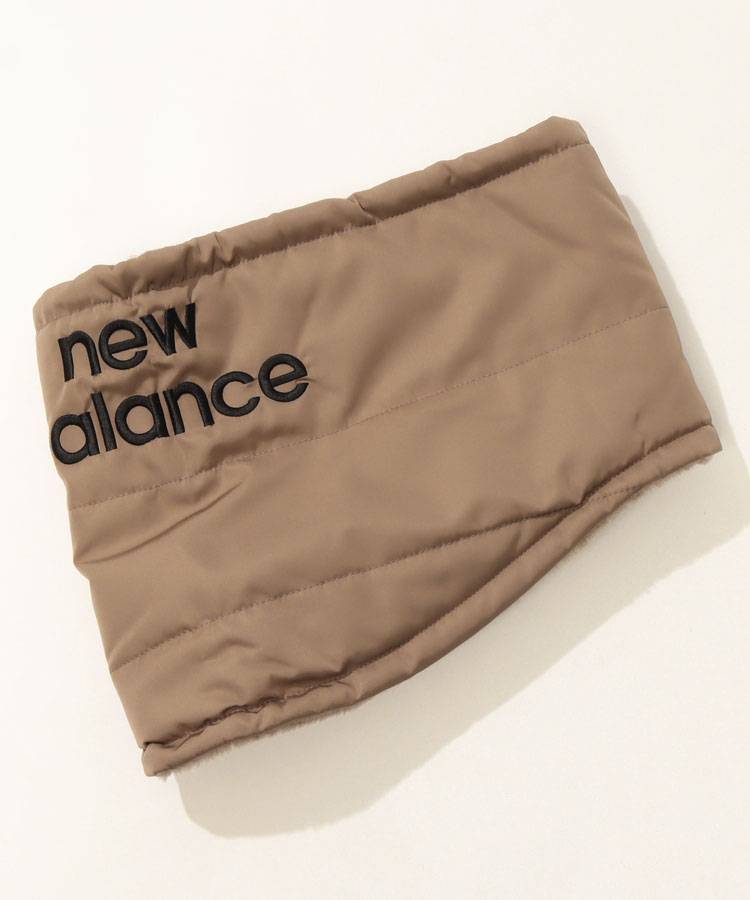 NB 【リバーシブル】ロゴ刺繍タフタネックウォーマー