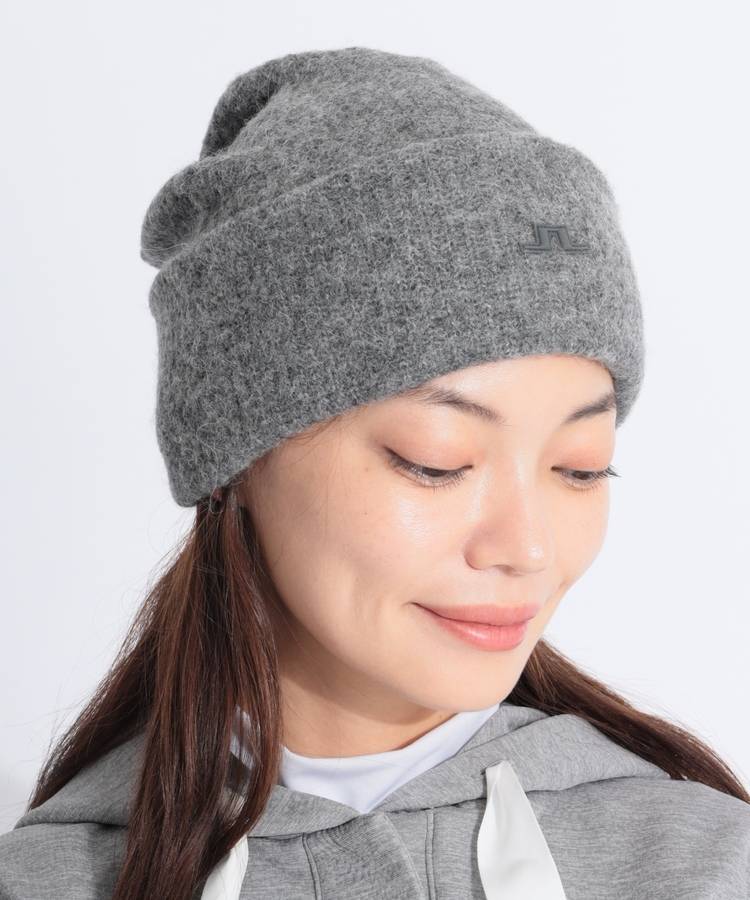 JL シンプルロゴワッペンウール混ニット帽