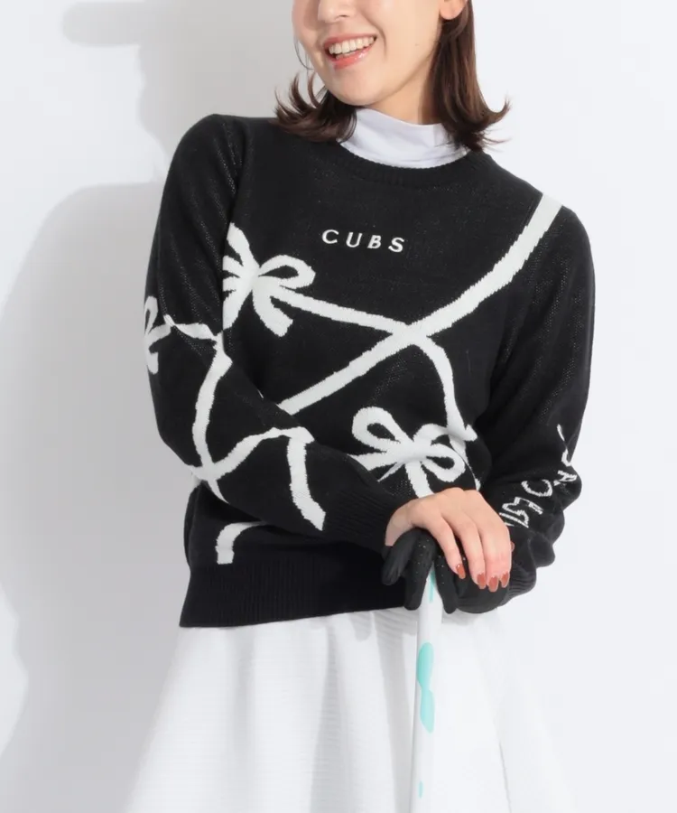 パーリーゲイツ PG バックロゴハーフジップニットプルオーバー