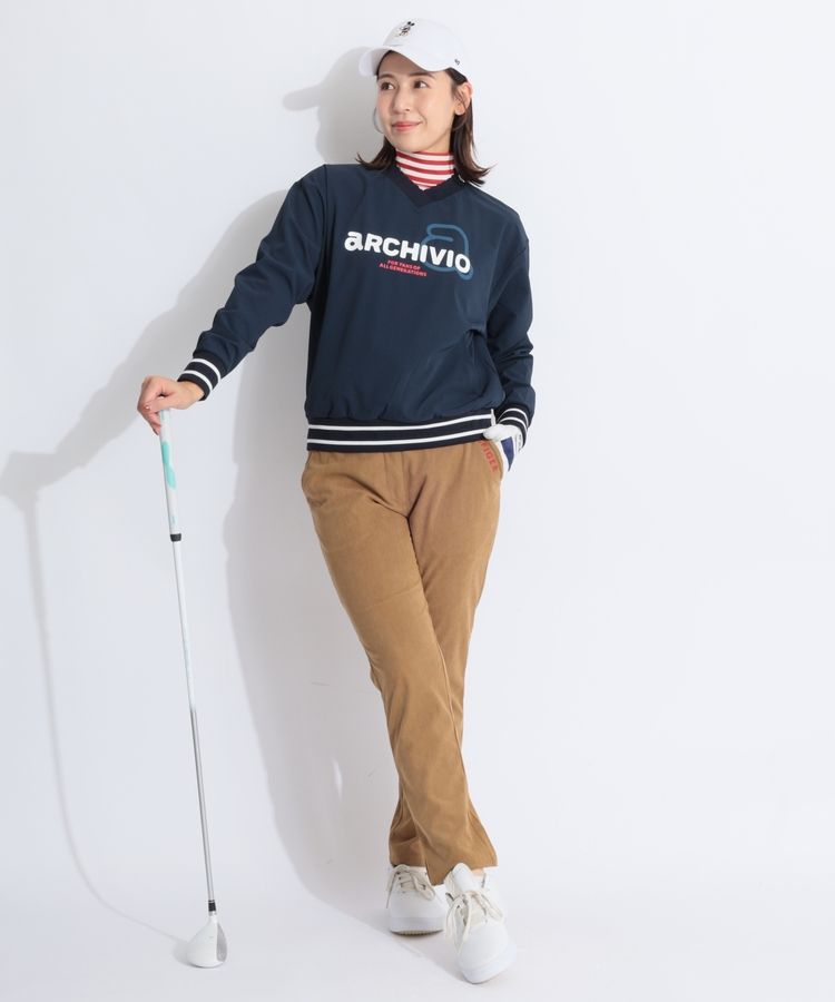 アルチビオ AR ボーダー柄モックネック長袖カットソー