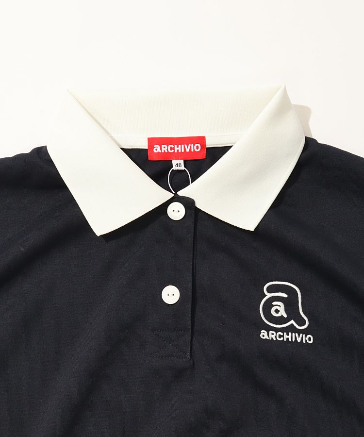 アルチビオ AR リラクシーフリルスリーブ半袖ポロシャツ