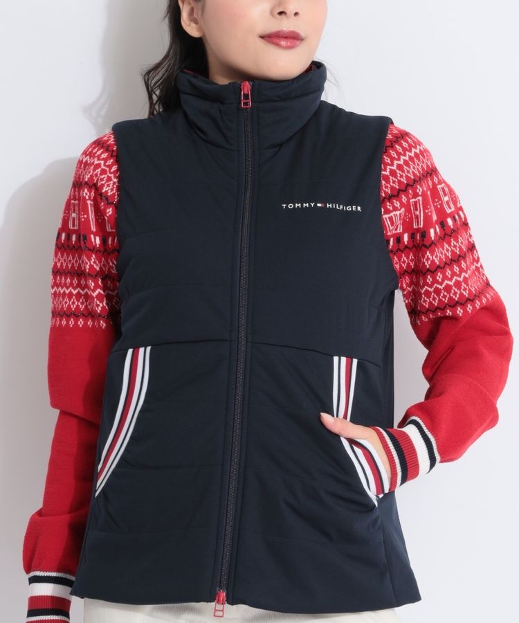 トミーヒルフィガーゴルフ TH 【防風ストレッチ】中綿キルト2WAY