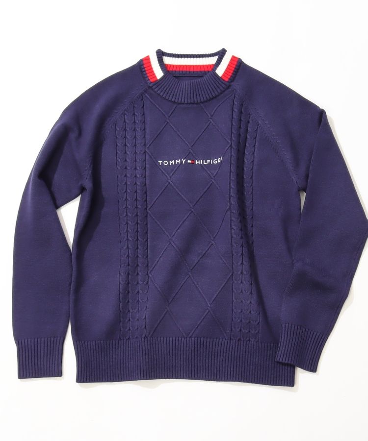 トミーヒルフィガーゴルフ TH マシュマロタッチケーブル編みモック