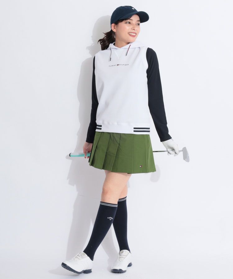 【撥水ストレッチ】バックゴムプリーツスカート