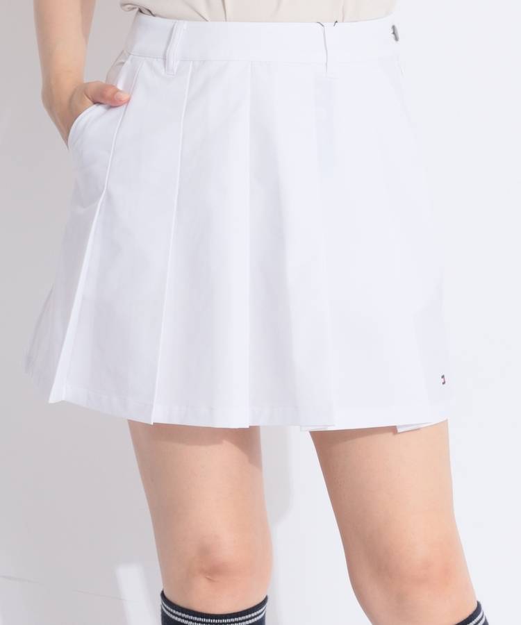 TH 【撥水ストレッチ】バックゴムプリーツスカート