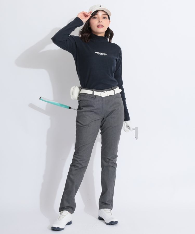 新品タグ付き　トミーヒルフィガー　ゴルフウェア　レディース　パンツ　L ロング トミーヒルフィガーゴルフ TH 【ストレッチ】サイドロゴ刺繍