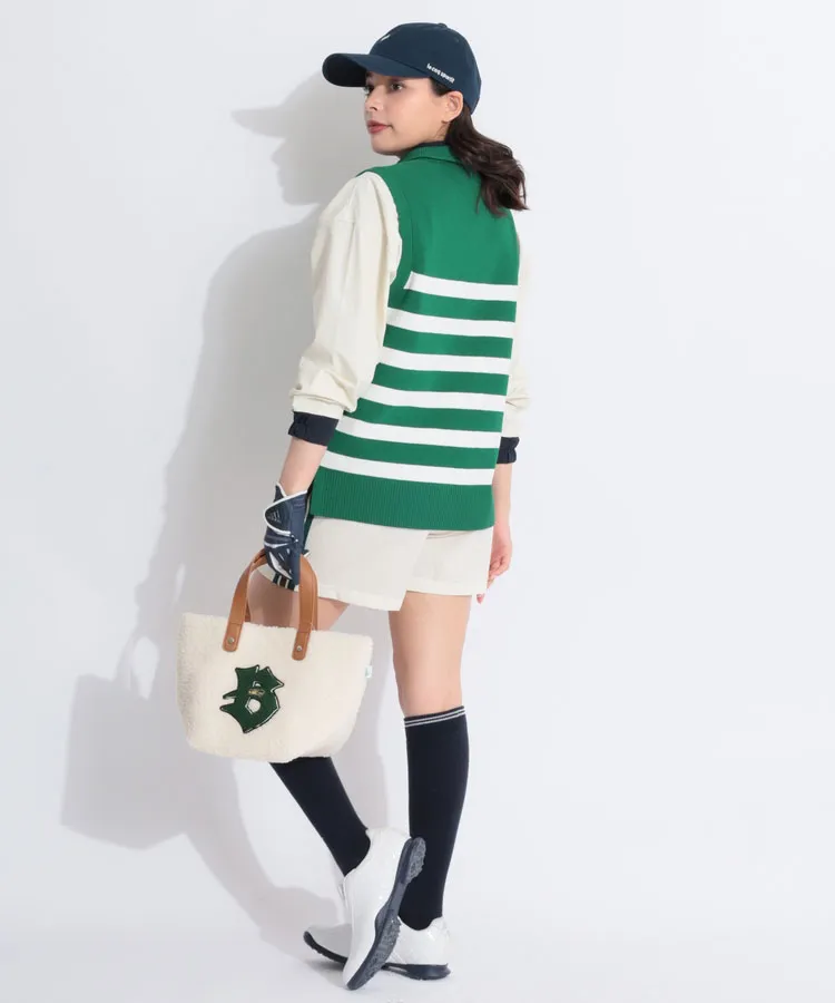 トミーヒルフィガーゴルフ TH ボーダー柄ハーフジップニット