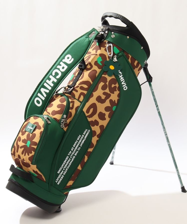 アルチビオ　キャディバッグ　レディース archivio ゴルフ 「LADIES」スタンド式ヒョウ柄キャディバッグ