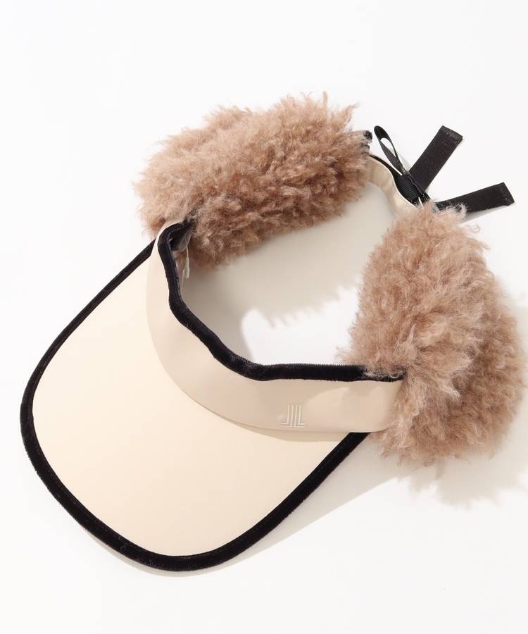 LV イヤーマフ付きバックリボンサンバイザー