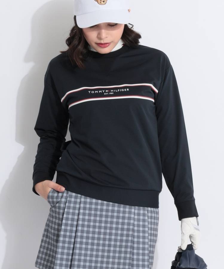 TH 【防風軽量】フロントロゴラインクルーネックプルオーバー