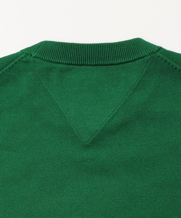 トミーヒルフィガーゴルフ TH マルチボーダー柄ラウンドヘムクルー