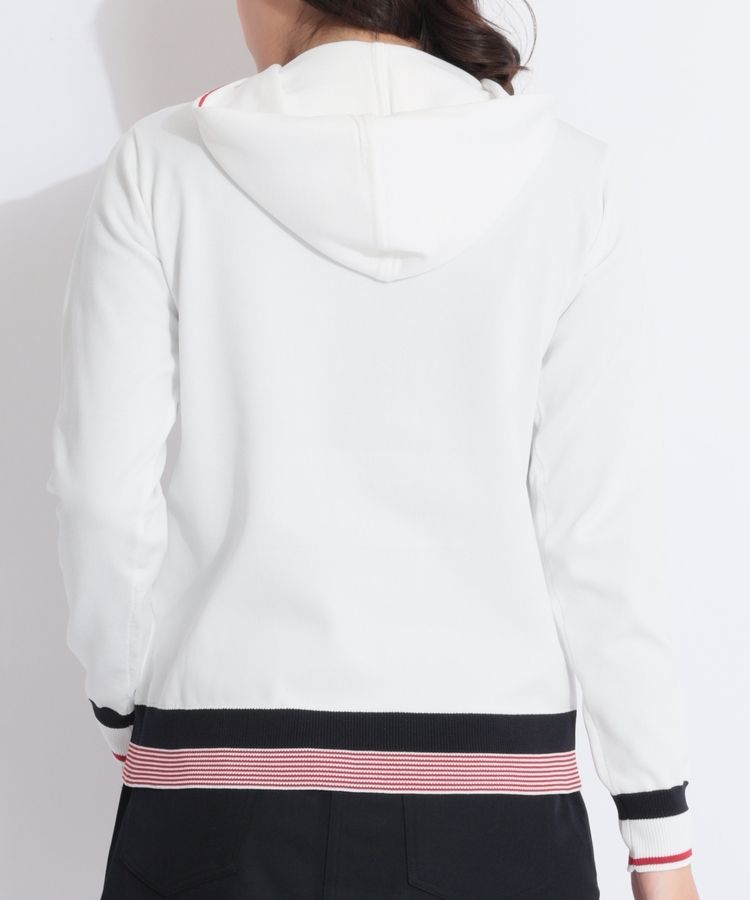 トミーヒルフィガーゴルフ TH リブ切替フロントロゴニットパーカー