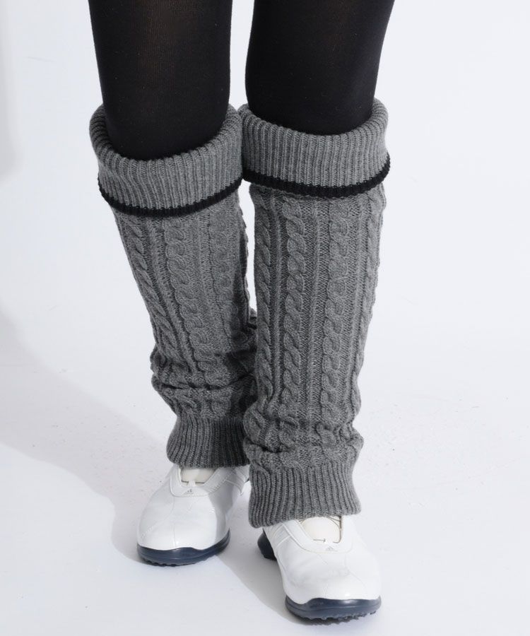 ジャックバニー JB 裏フリースケーブル編みニットレッグウォーマー