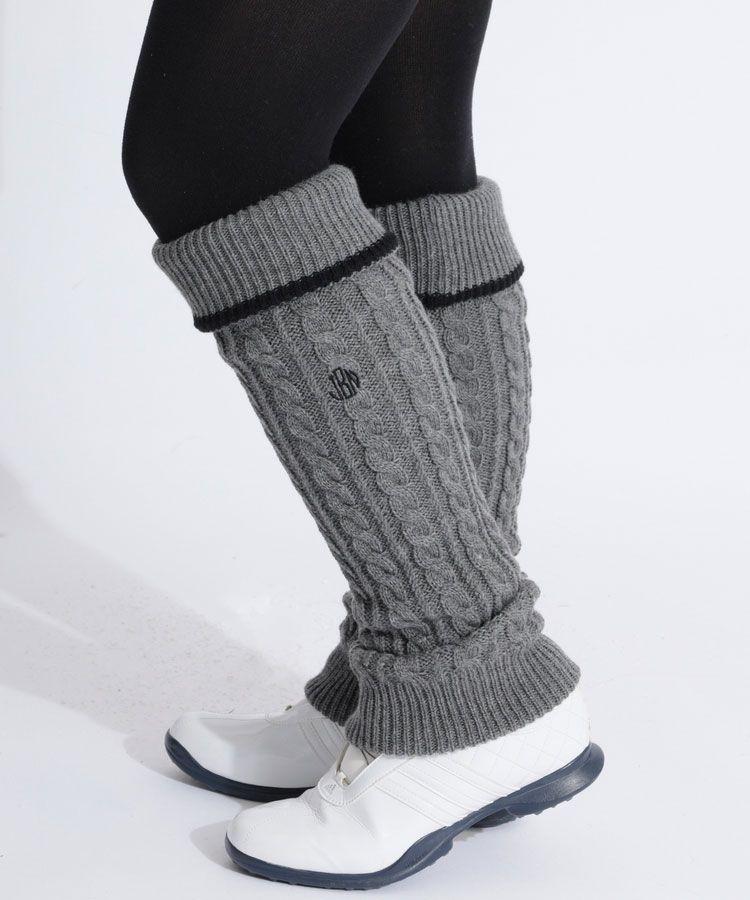 ジャックバニー JB 裏フリースケーブル編みニットレッグウォーマー