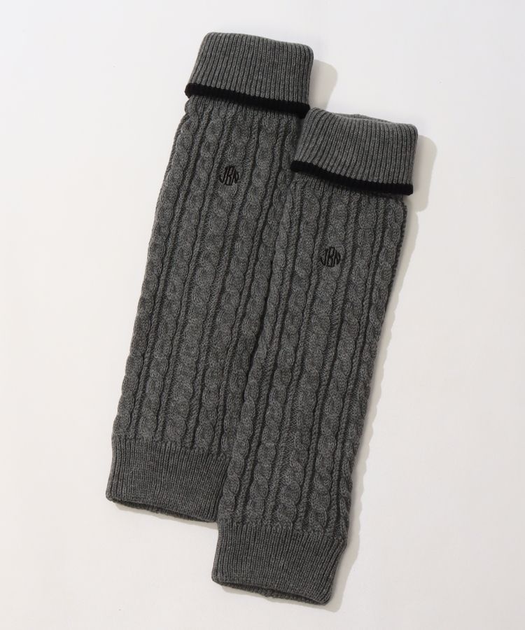 ジャックバニー JB 裏フリースケーブル編みニットレッグウォーマー