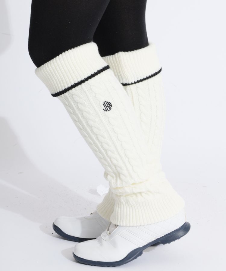 ジャックバニー JB 裏フリースケーブル編みニットレッグウォーマー