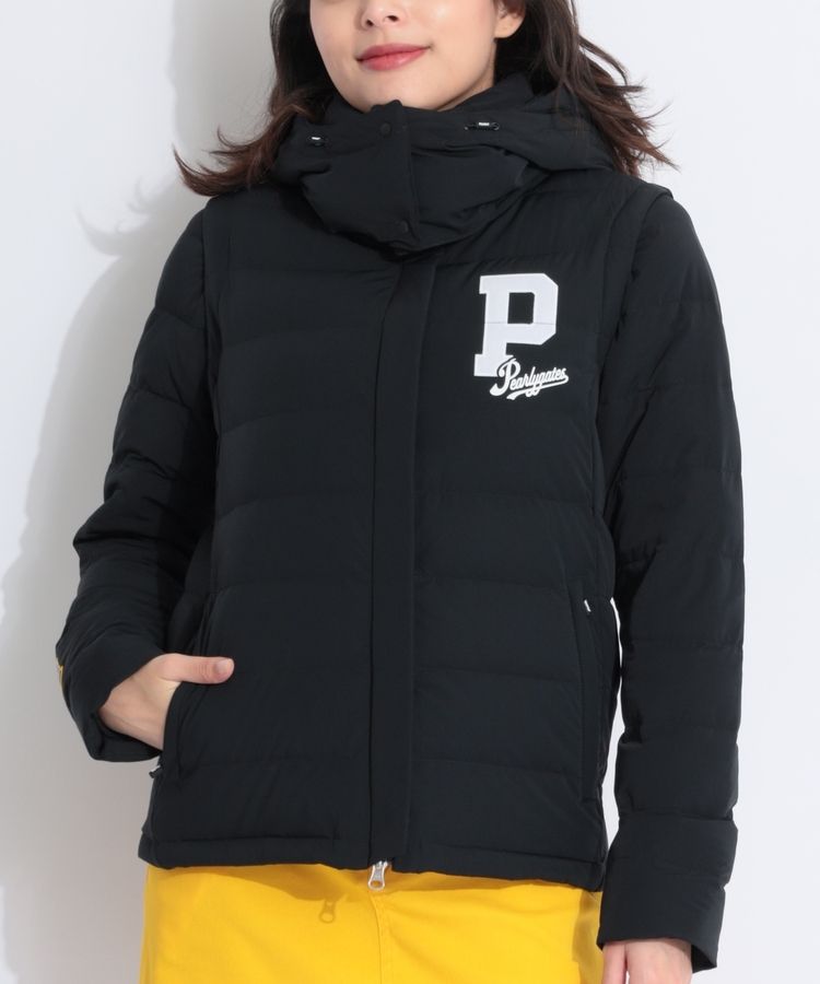 パーリーゲイツ スカート ダウン 中綿 ブラック ショート ゴルフウェア パーリーゲイツ PG 【カルストホワイトダック】バックプリント