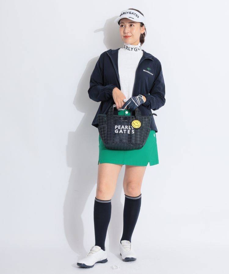 パーリーゲイツ PG バックロゴ刺繍ドビーツイルスリットスカート