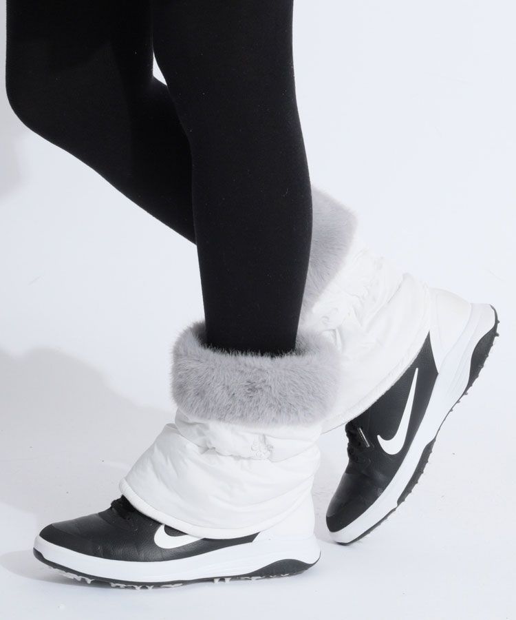 マリクレール MC ファー切替ショート丈中綿レッグウォーマー