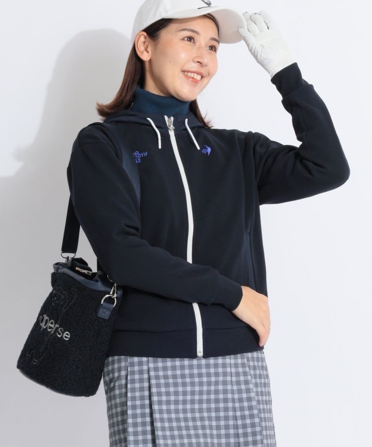 【美品・撮影使用】ルコックスポルティフ ゴルフウェア セットアップ Mサイズ ルコックスポルティフ ゴルフ LQ 【吸汗ストレッチ】フルジップ