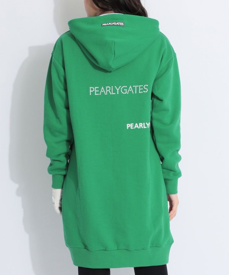 パーリーゲイツ PG ぼかしロゴ裏毛フーディスウェットワンピース