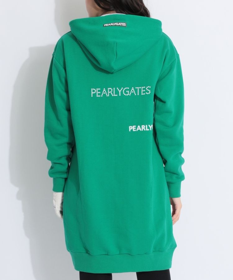 パーリーゲイツ PG ぼかしロゴ裏毛フーディスウェットワンピース