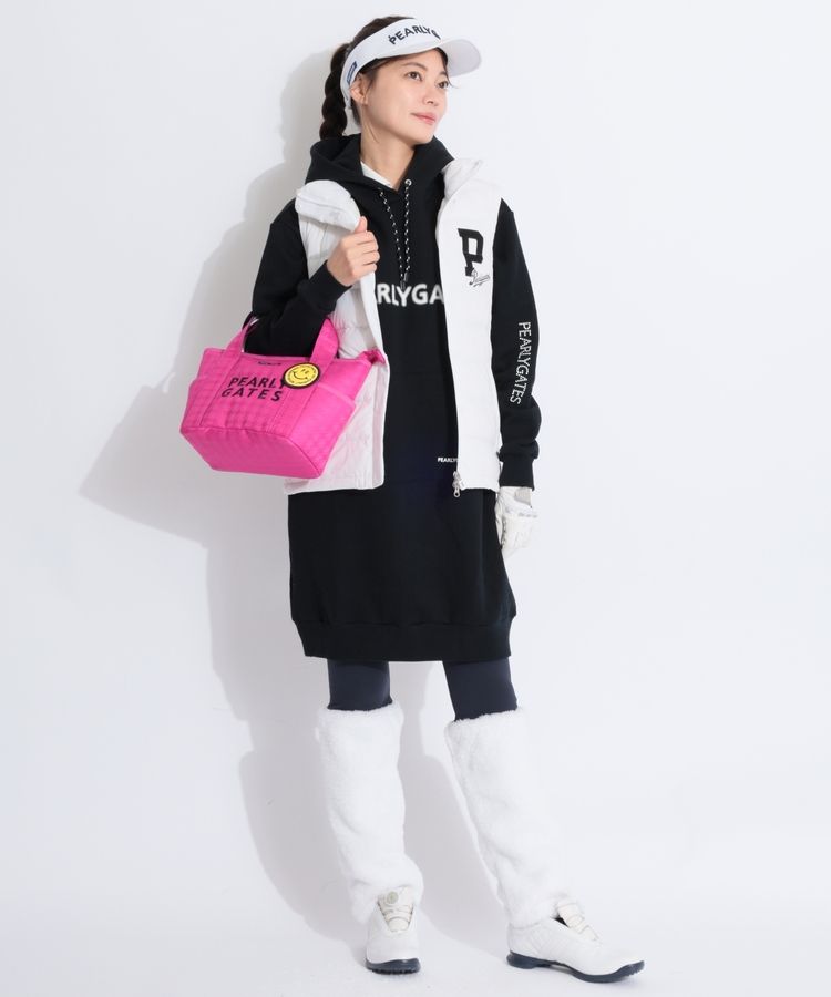 パーリーゲイツ PG ぼかしロゴ裏毛フーディスウェットワンピース