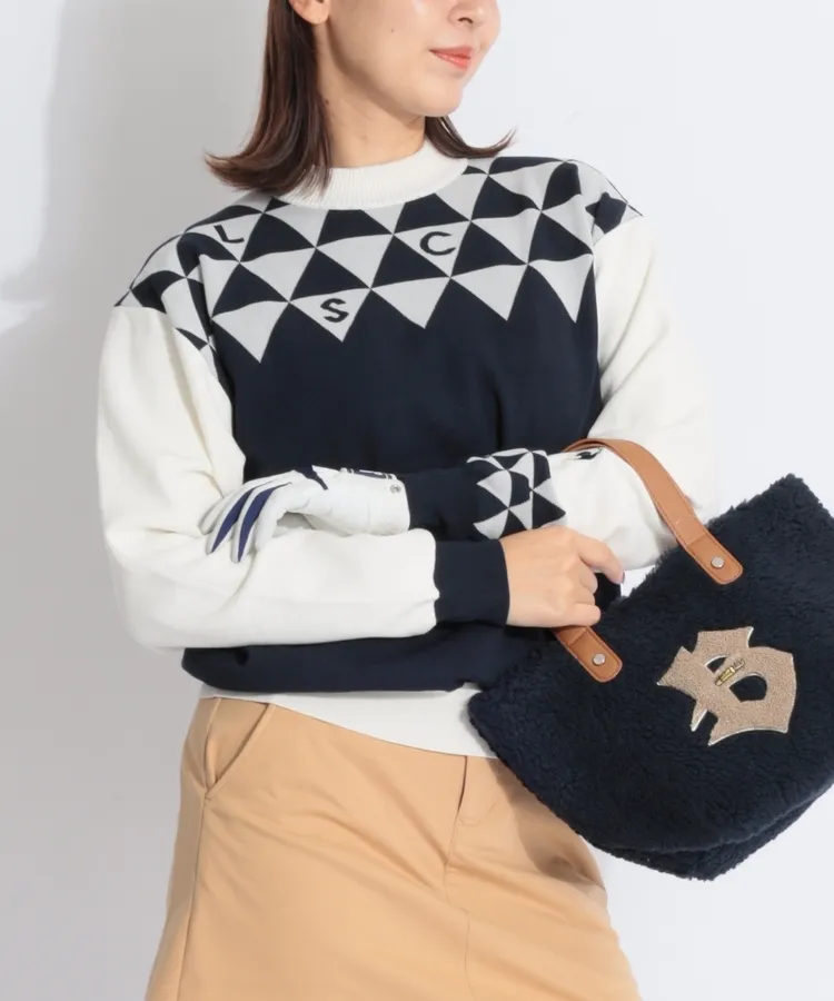 【新品タグ付き】ホンマゴルフ　③点セット　防風総裏地セーター　スカート　ニーハイ 新品タグ付き】ホンマゴルフ ③点セット 防風総裏地セータ