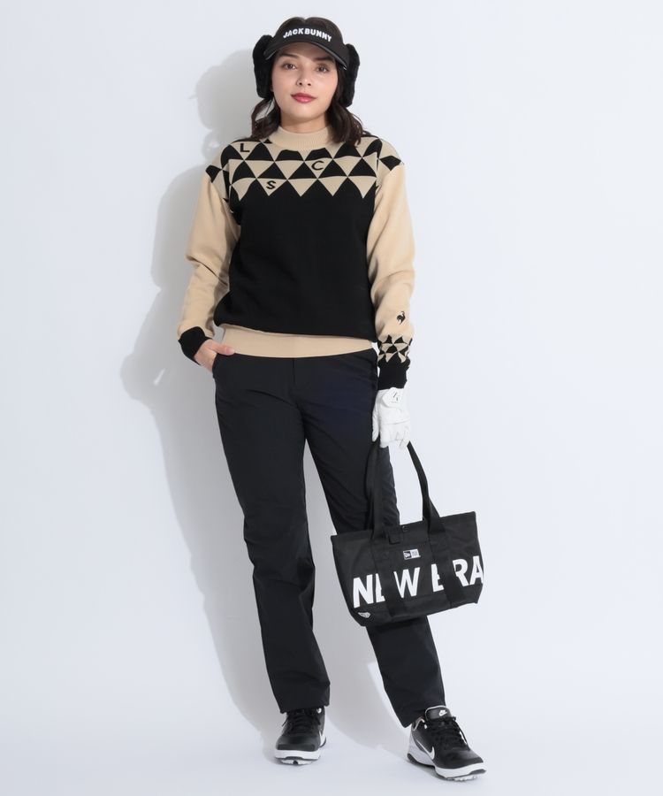 極美品✨ルコックスポルティフ ゴルフウェア レディース ハイブリッド防風セーター ルコックスポルティフ ゴルフ LQ 【防風】裏地付きモックネック