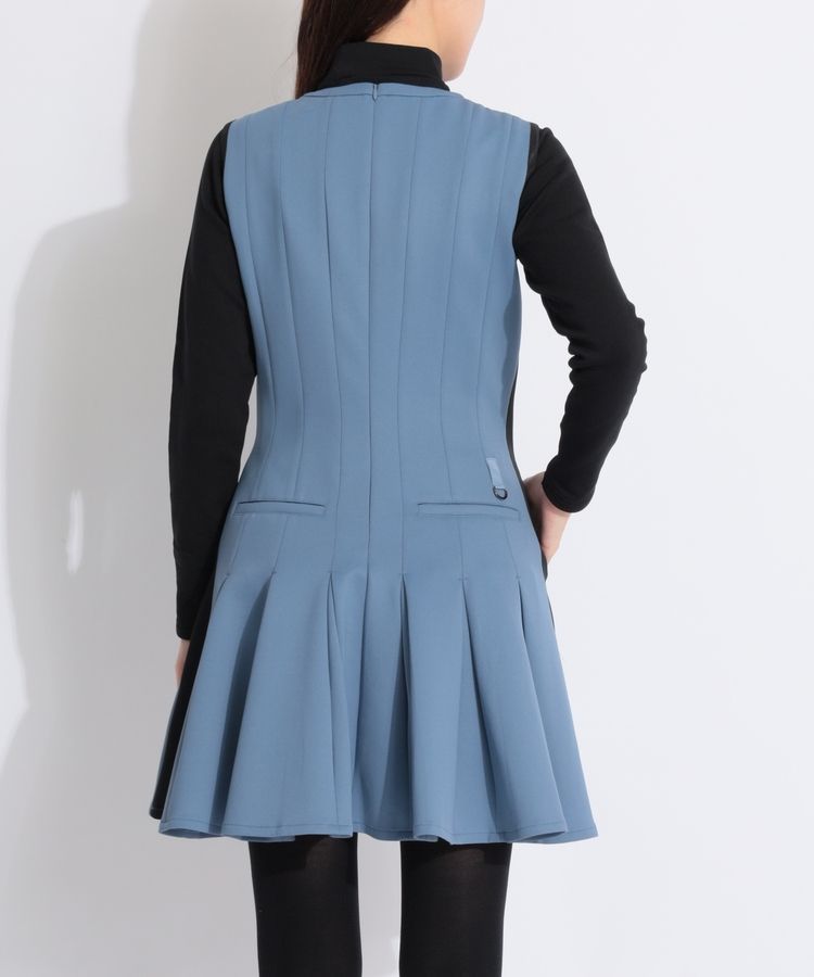 【極美品】ランバン　ワンピース　ゴルフウェア　秋冬　38サイズ　M相当　異素材 ランバン スポールの秋冬ワンピースを使ったスタイリング