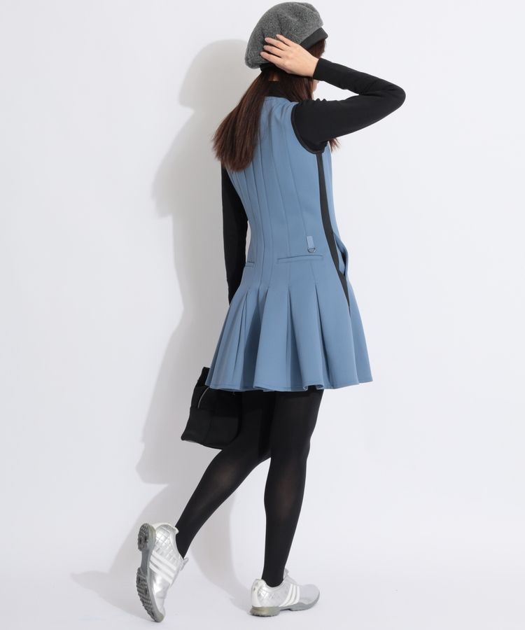 【極美品】ランバン　ワンピース　ゴルフウェア　秋冬　38サイズ　M相当　異素材 981b0463d6241b021ac8838835b069