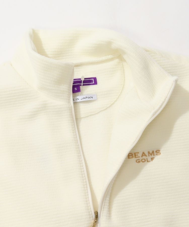 ビームスゴルフ BE スタンドネックフリースハーフジップ長袖