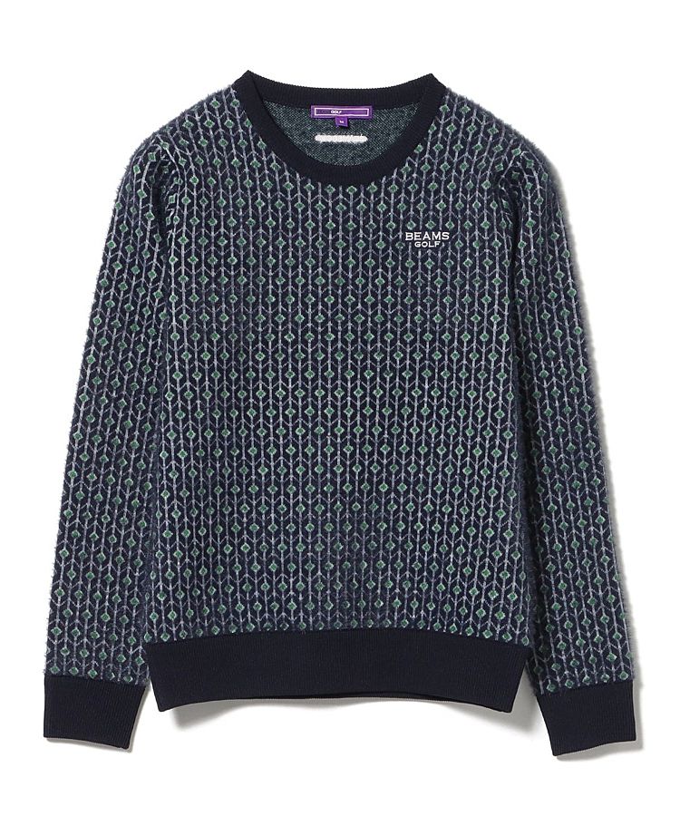 ビームスゴルフ BE 幾何学柄クルーネックニット レディースゴルフ