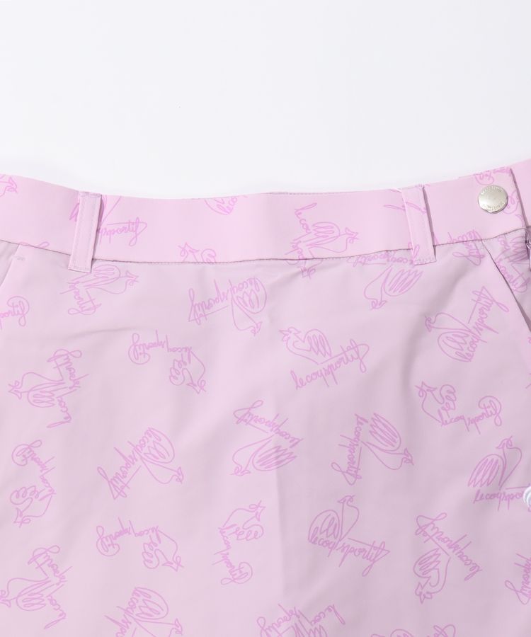 【ルコックスポルティフ】ダウン フェザー 花柄プリント スカート総柄 ピンク×緑 ルコックスポルティフ】ダウン フェザー 花柄プリント スカート