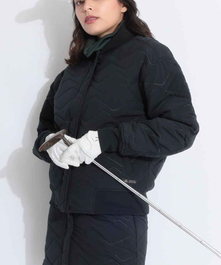 トラヴィスマシュー TM ウェーブ柄キルティングスタンドネックブルゾン