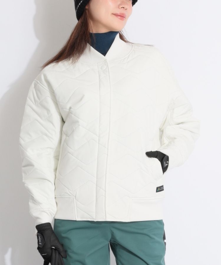 トラヴィスマシュー TM ウェーブ柄キルティングスタンドネックブルゾン