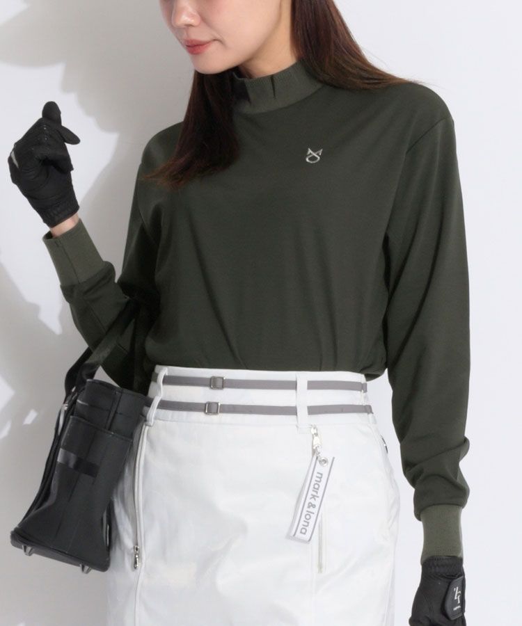 マスターバニー MB 選べるロゴモックネック長袖カットソー レディース