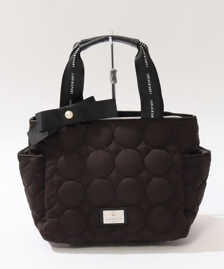 【新品】LANVIN SPORT ランバン スポール LV カートバッグ リボン ランバン スポール LV リボン付きサークルキルトカートバッグ