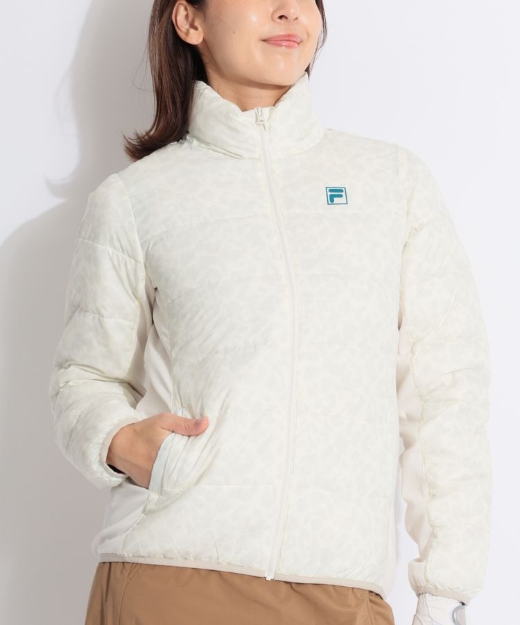 【撥水】レオパード柄ライトダウンジャケット