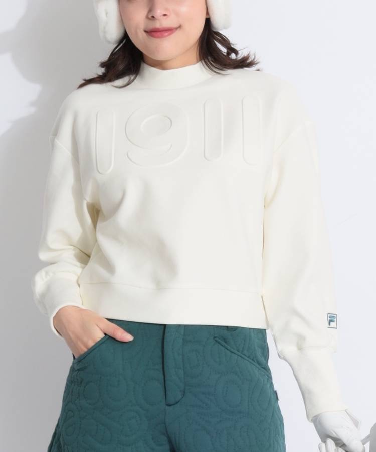 FG 【保温ストレッチ】エンボスロゴ裏微起毛プルオーバー