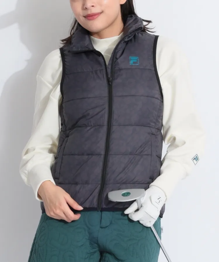 パーリーゲイツレディース ECOLILYニットジャガードフルジップダウンベスト パーリーゲイツレディース ECOLILYニットジャガードフルジップダウンベスト