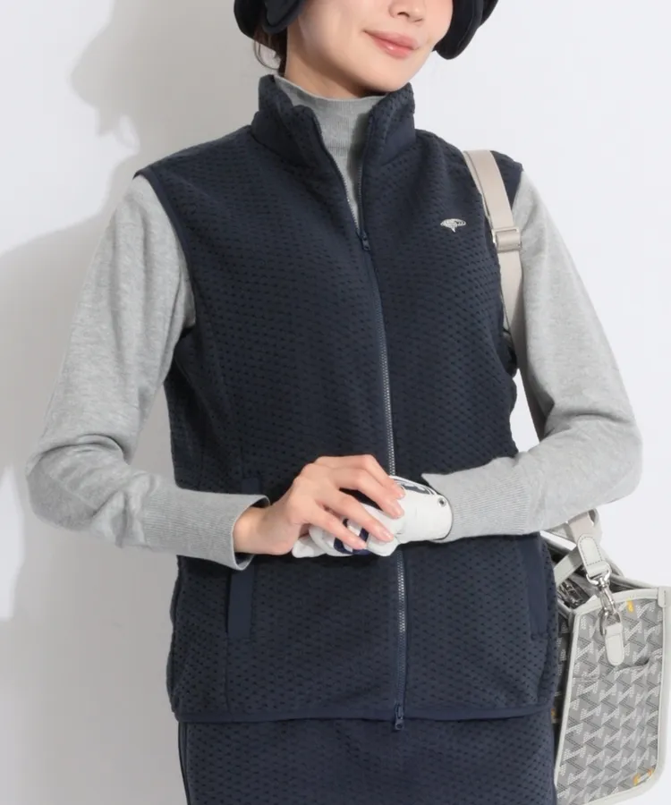 ビームスゴルフ BE 切り替えワッフルフリースベスト レディースゴルフ