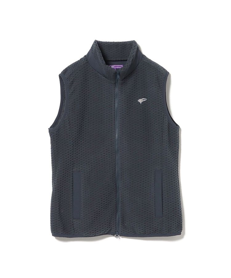 ビームスゴルフ　フリースベスト ビームスゴルフ BE 切り替えワッフルフリースベスト レディースゴルフ