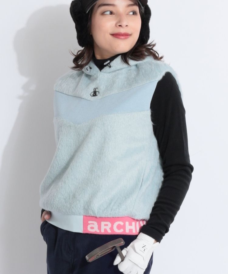 アルチビオファーベスト アルチビオ AR 裾ロゴフーディファーベスト レディースゴルフウェア