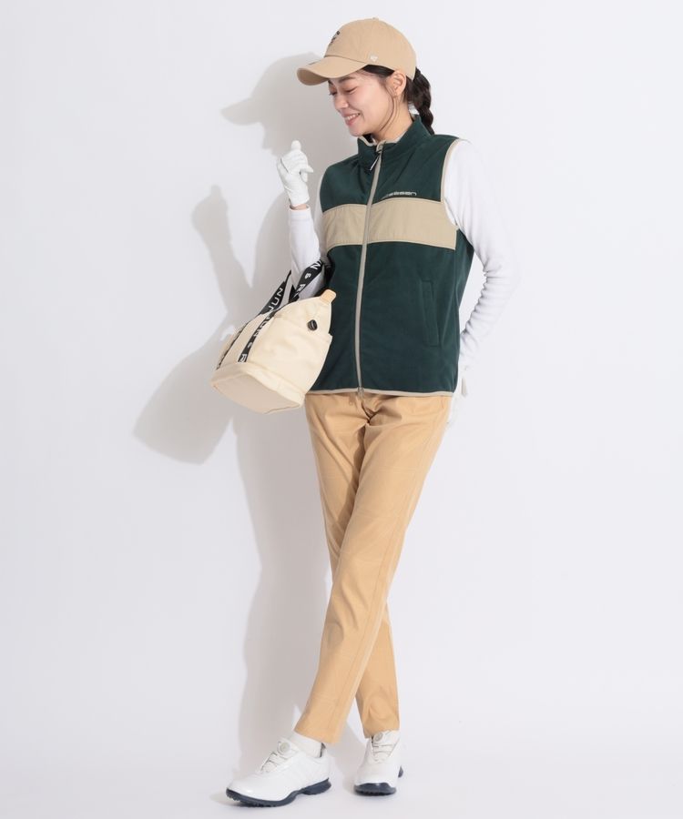 ロサーセン RO 【防風保温】配色フルジップフリースベスト レディース
