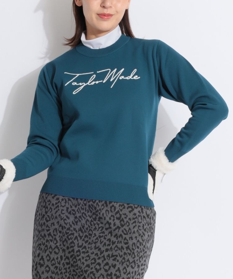 【新品】★テーラーメイド★ゴルフ　セーター テーラーメイドゴルフ TG 【ストレッチ】フロントロゴ裏起毛クルー