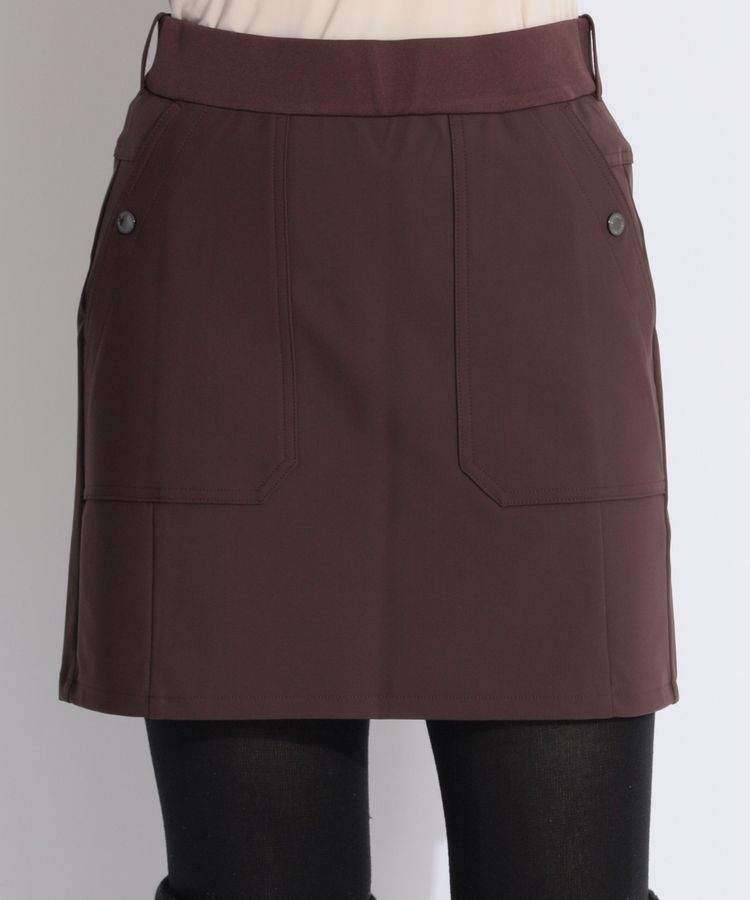 【防風保温】ビッグポケット裏微起毛ボンディングスカート