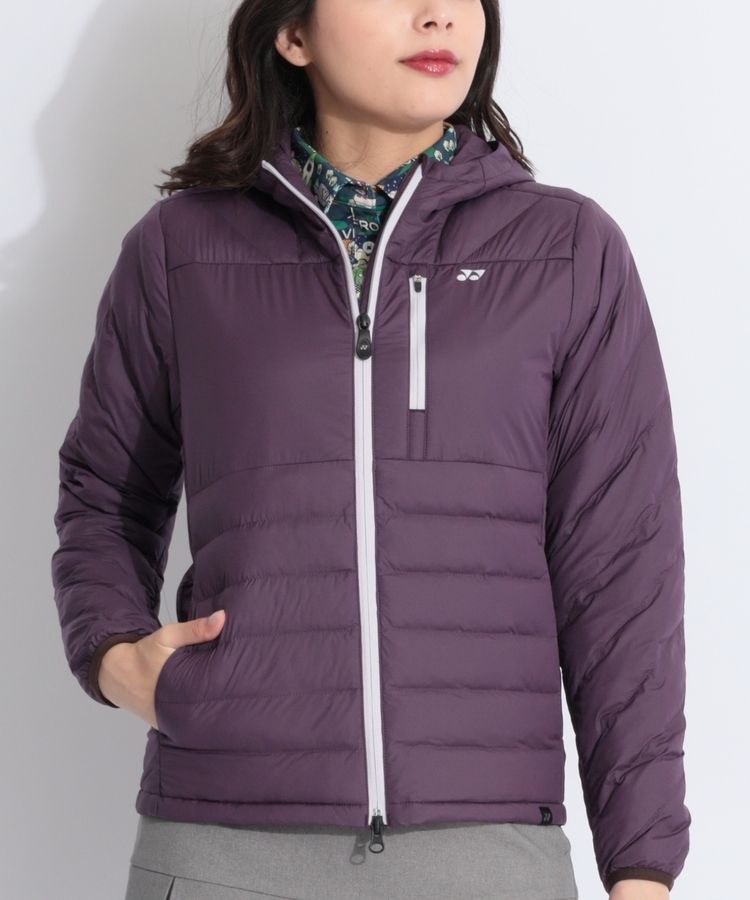 【保温制電】フーディーライトダウンジャケット