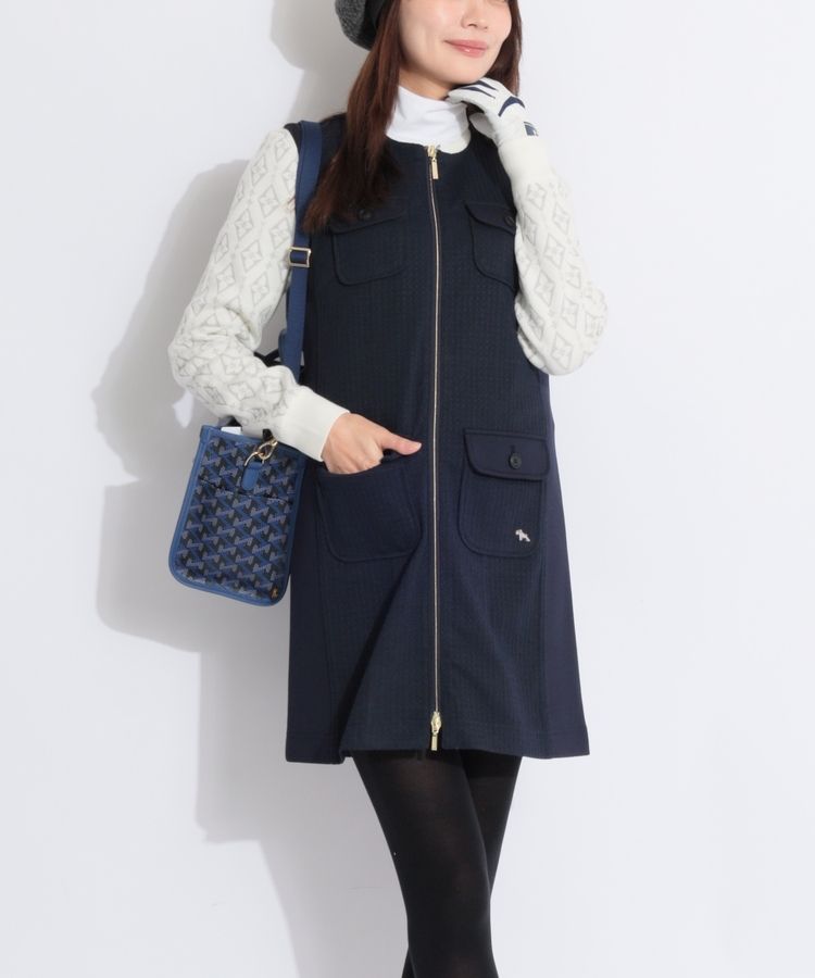 ヒールクリーク HK 【保温ストレッチ】ツイード切替2WAY